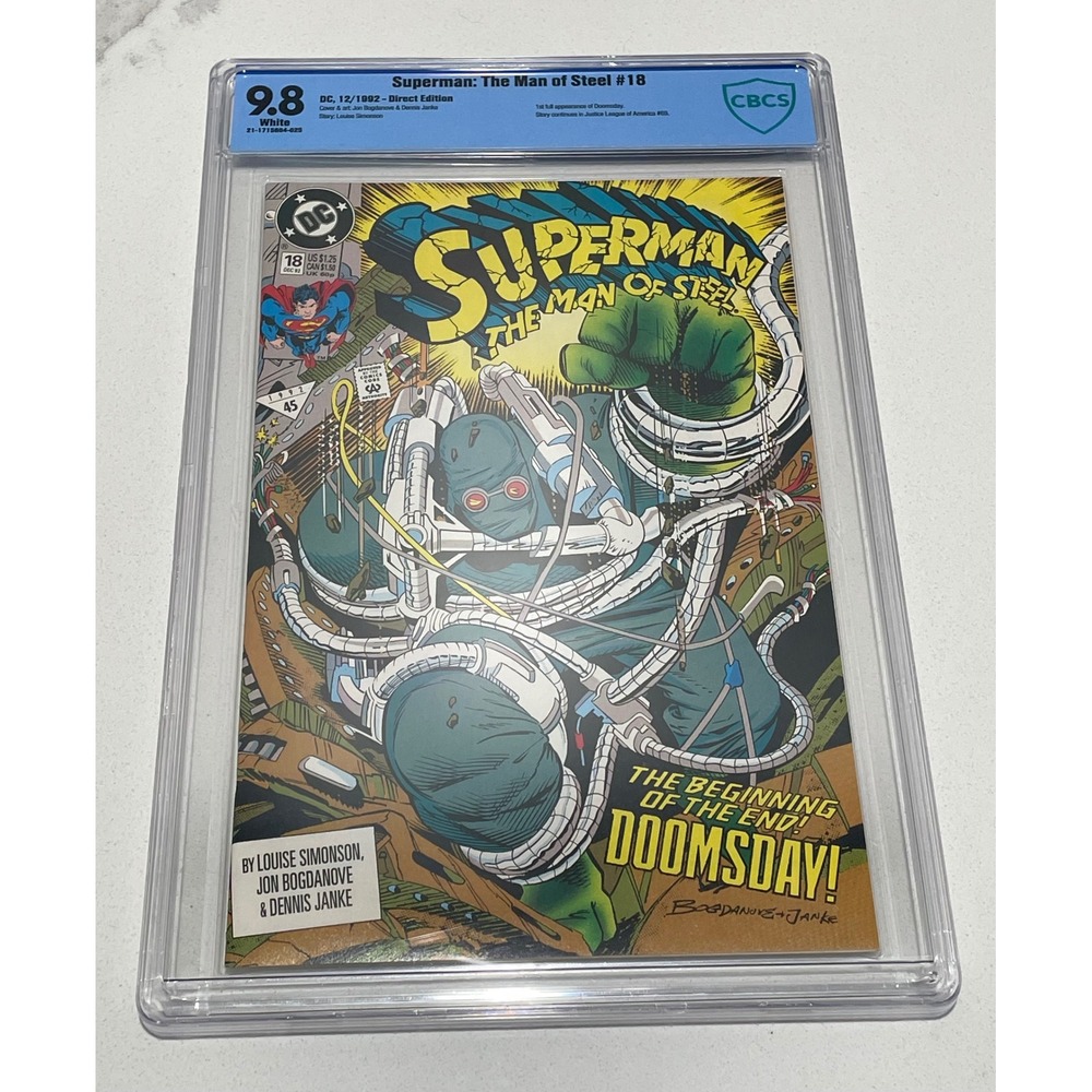 Superman The Man of Steel 18 CBCS 9.8 1st Full Doomsday 1992 DC Comics Key Issue